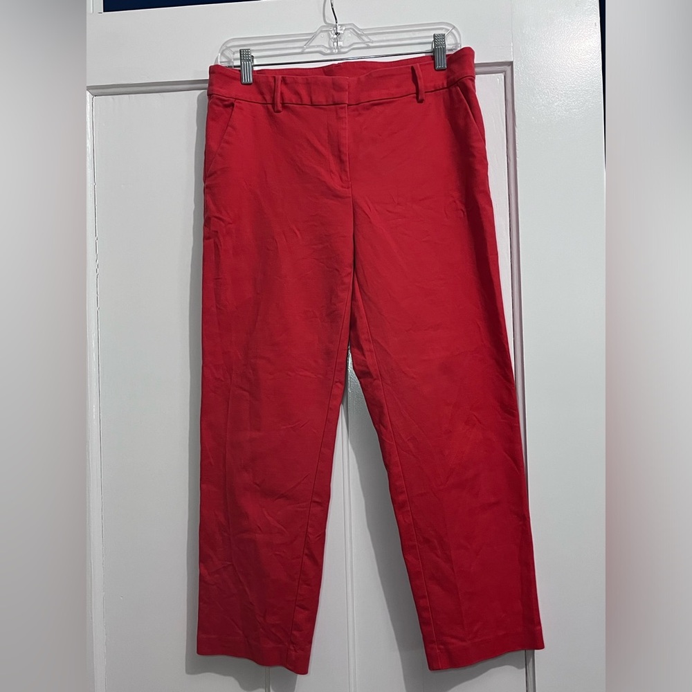 Loft Riveria Slim red/orange color size 8-10, EUC, ankle length